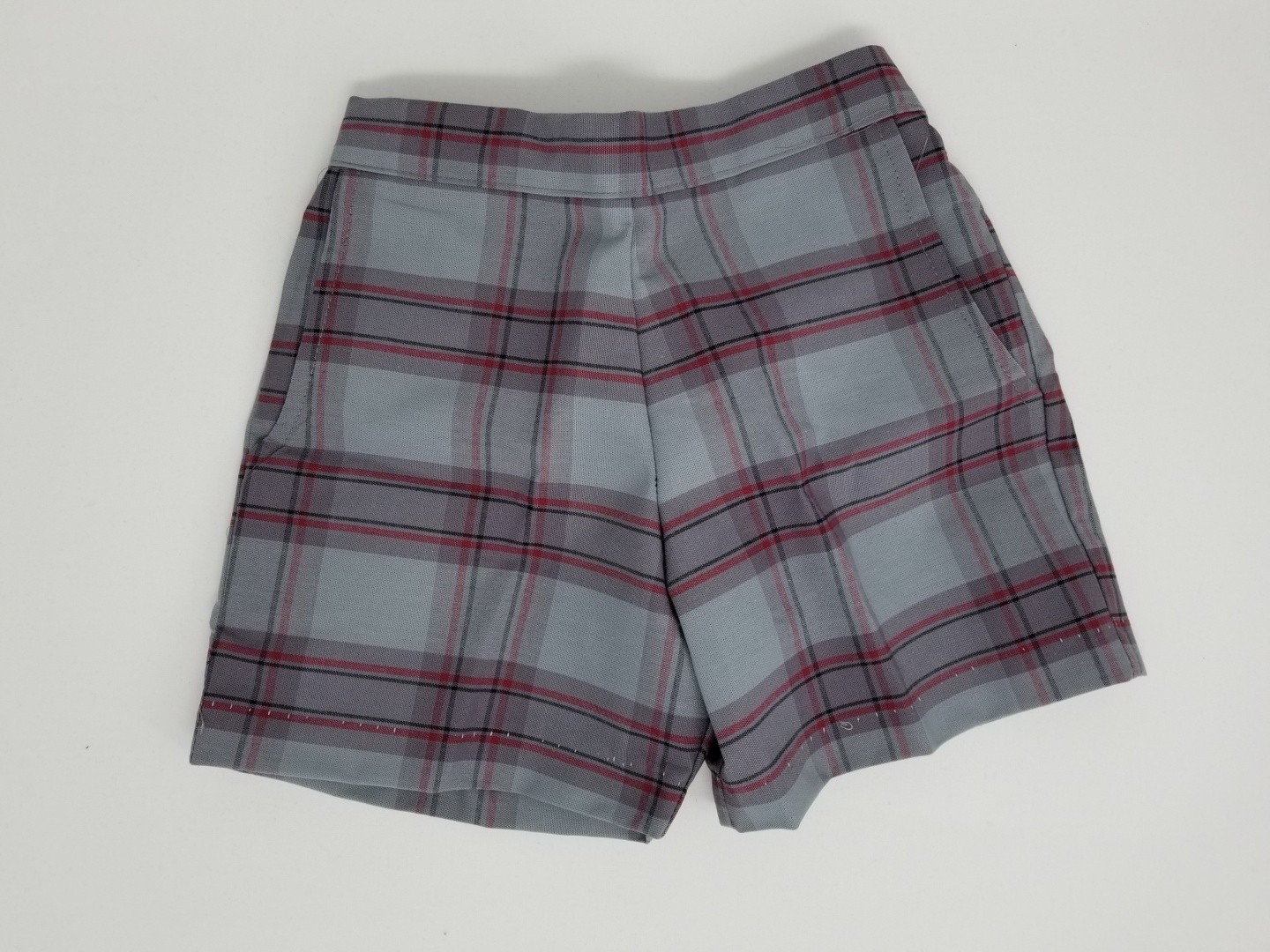 Girls Plaid Short- Uncuffed-Plaid 83