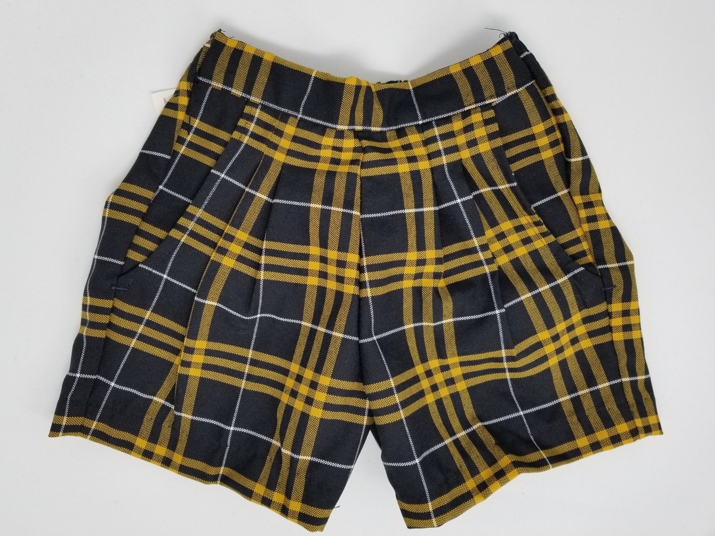 Girls Plaid Short- Uncuffed-Plaid 12