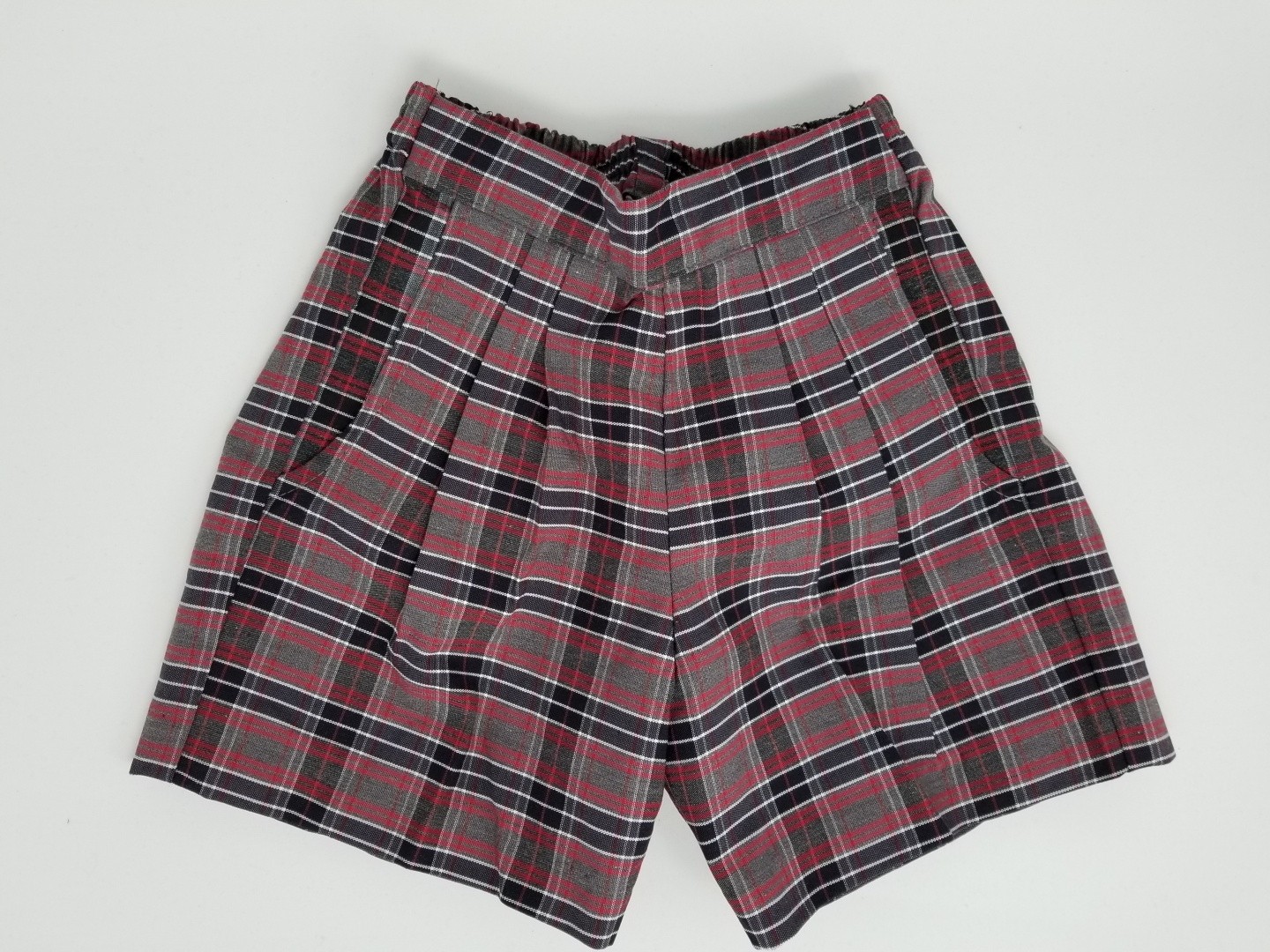 Girls Plaid Short- Uncuffed-Plaid 41