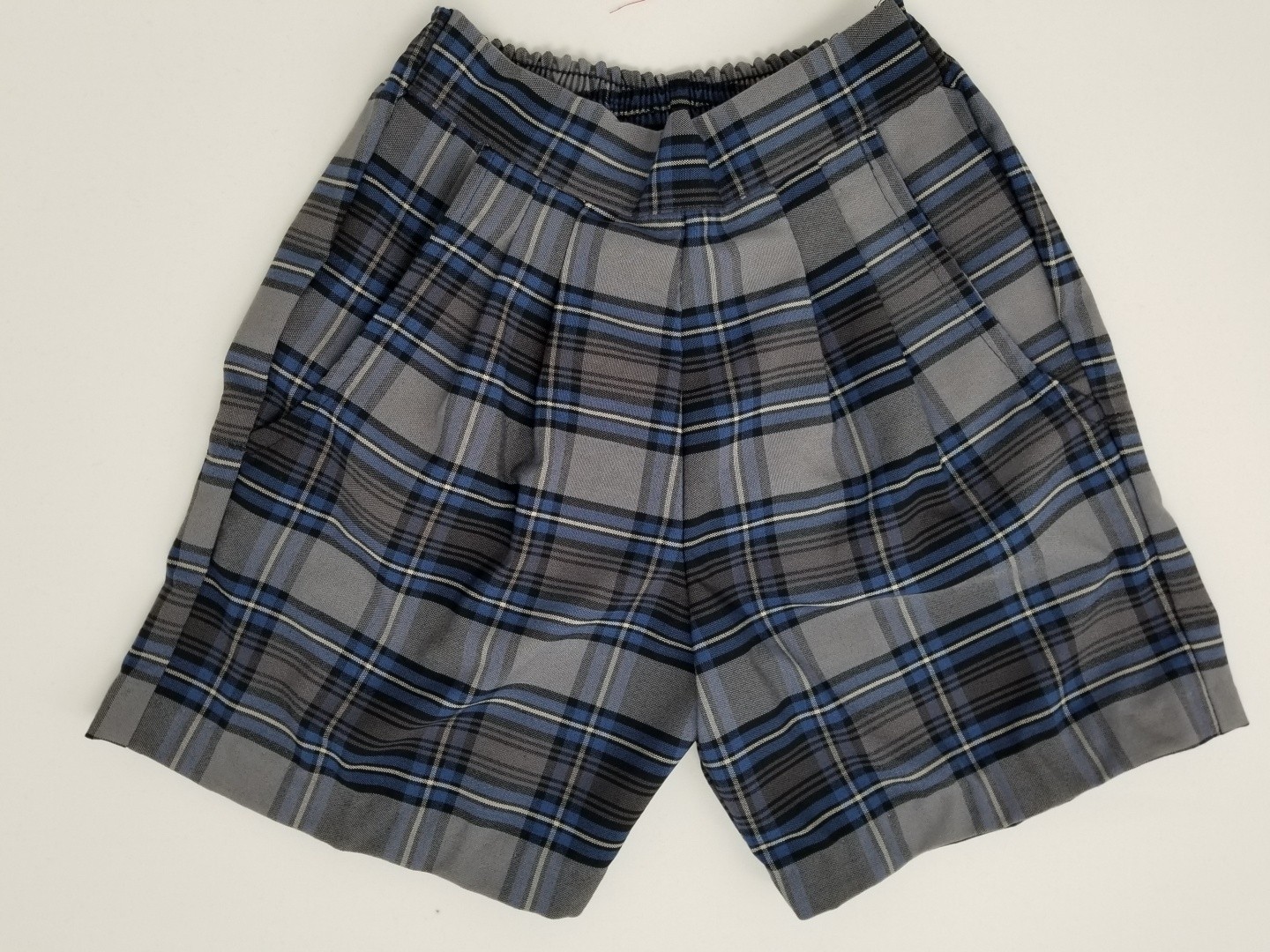 Girls Plaid Short- Uncuffed-Plaid 73