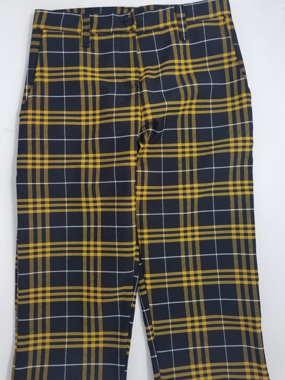 Girls Plaid Pants- Flat Front-Plaid 12