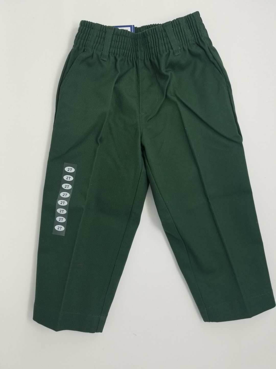 Boys Pleated Pants-Hunter Green