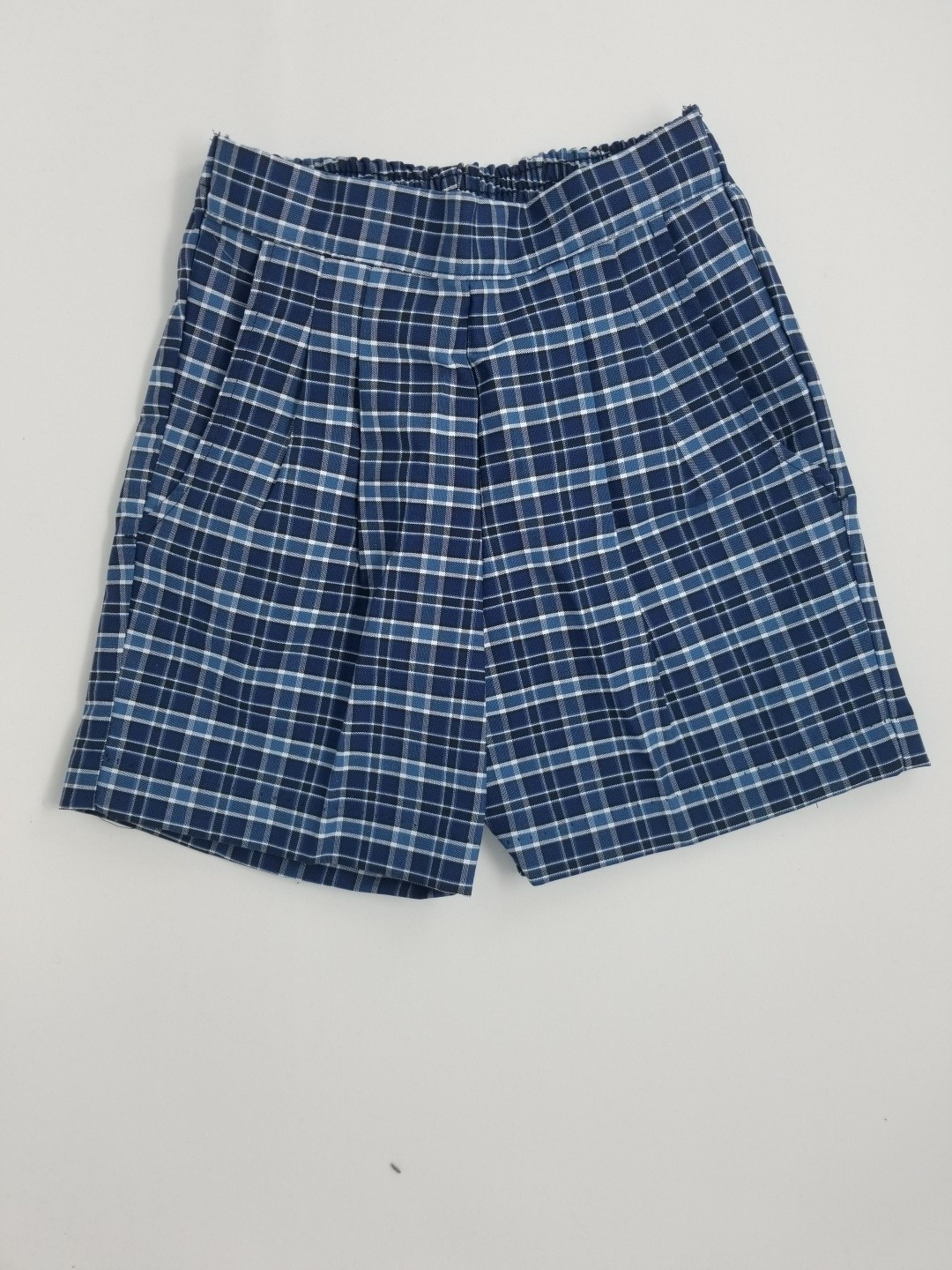 Girls Plaid Short- Uncuffed-Plaid 78