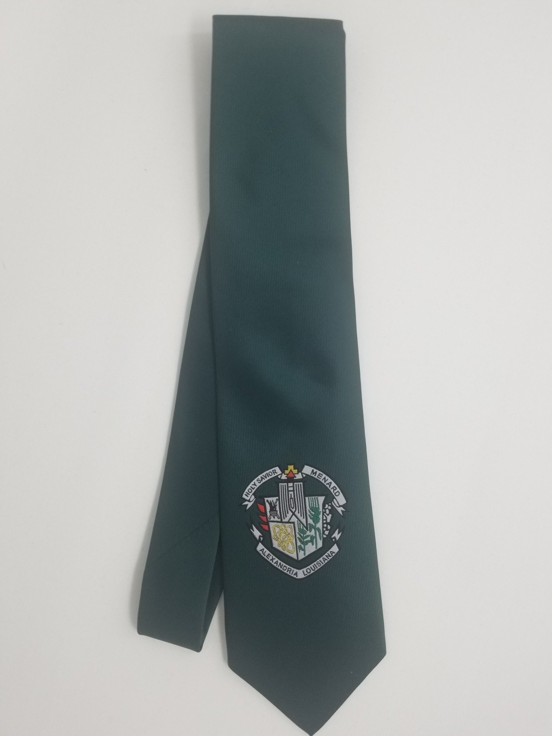 Boys 4-in-hand Necktie-Green Tie w/ Menard Logo