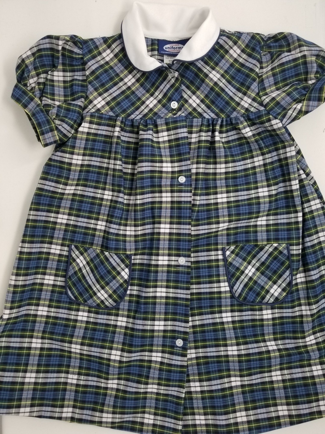 Plaid Smock Dress-Plaid 50