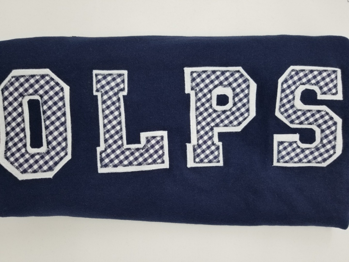 Sweatshirt with Applique Letters-OLPS (Alexandria)