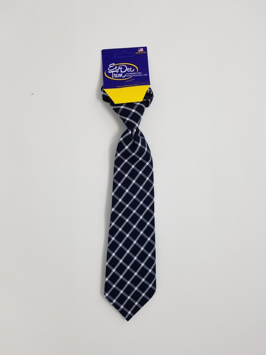 Boys Clip-On Tie-Plaid 8