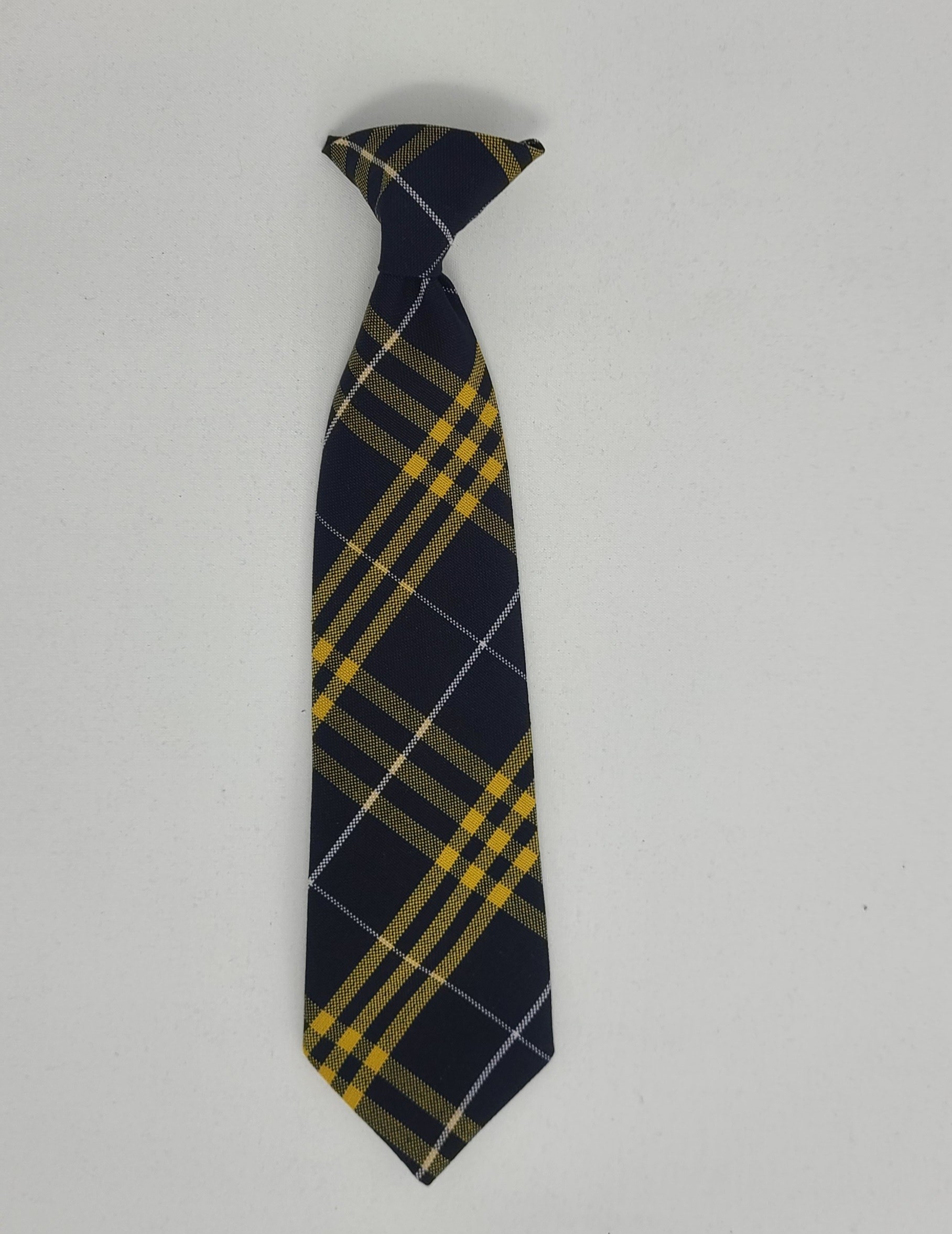 Boys Clip-On Tie-Plaid 12
