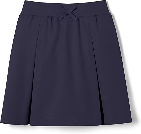 Pull-On Kick Pleat Skort-Navy