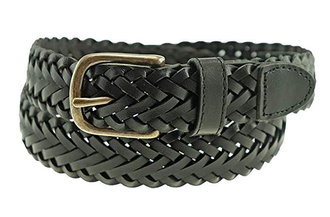 Braided Leather Belt-Brown