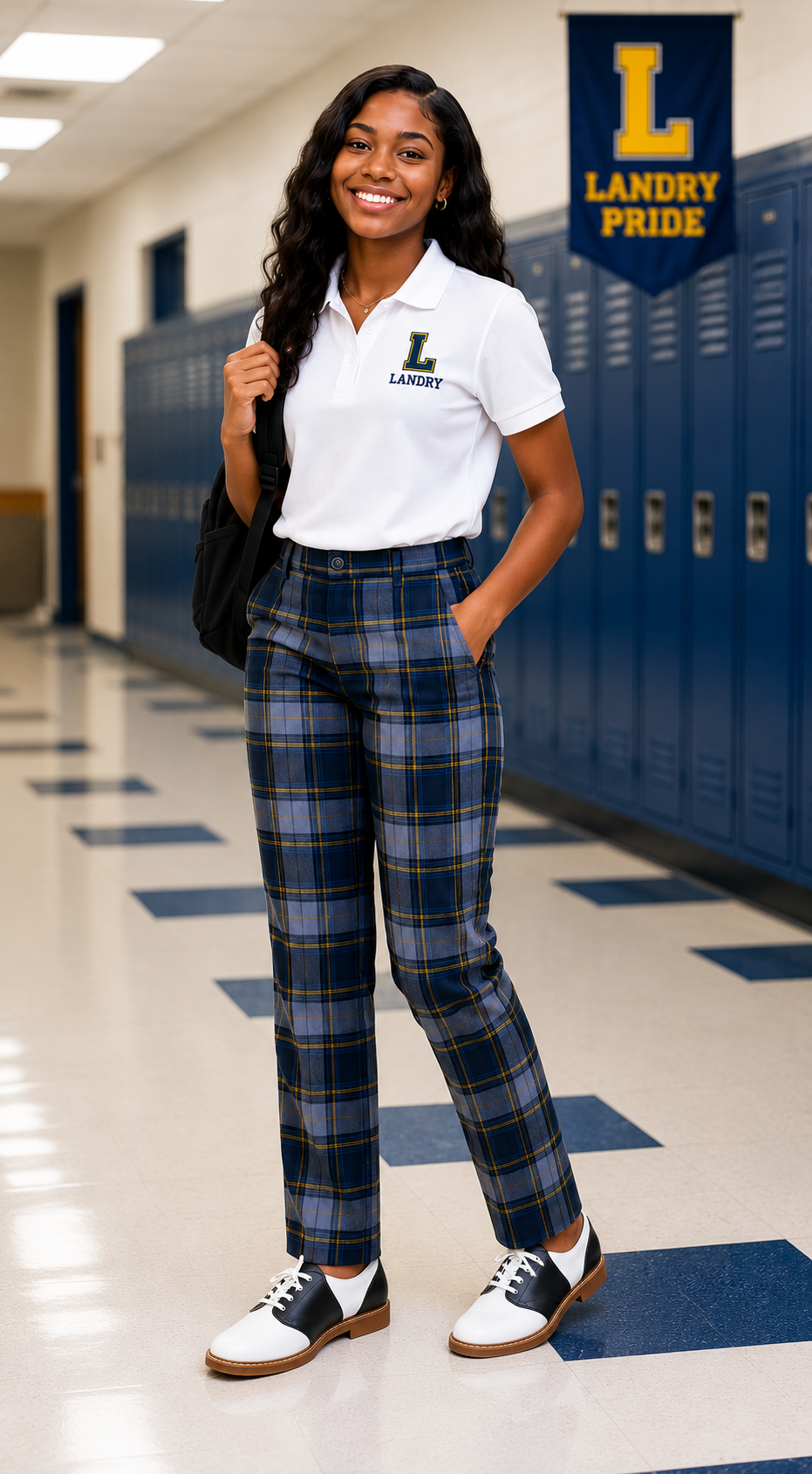 Girls Plaid Pants- Flat Front-Plaid 34