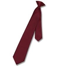 Boys Clip-On Tie-Maroon