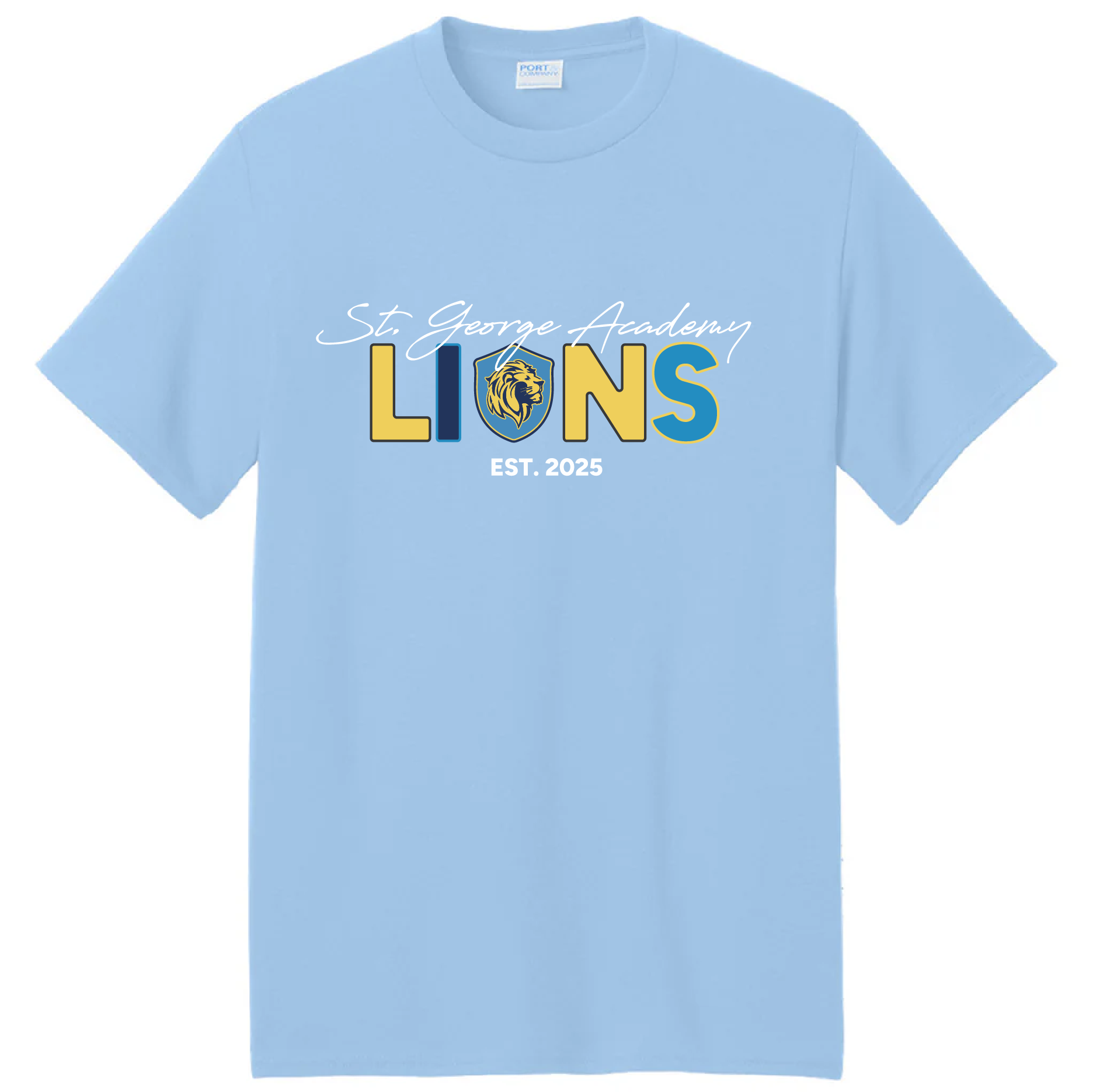 ST. GEORGE SPIRIT T-SHIRT (PK-5 WEAR ON FRIDAYS)-Light Blue