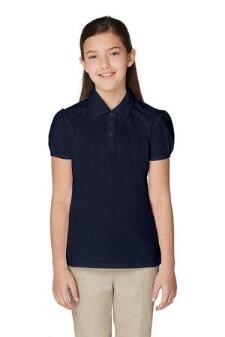 Girl Fancy Collar Polo- Short Sleeve