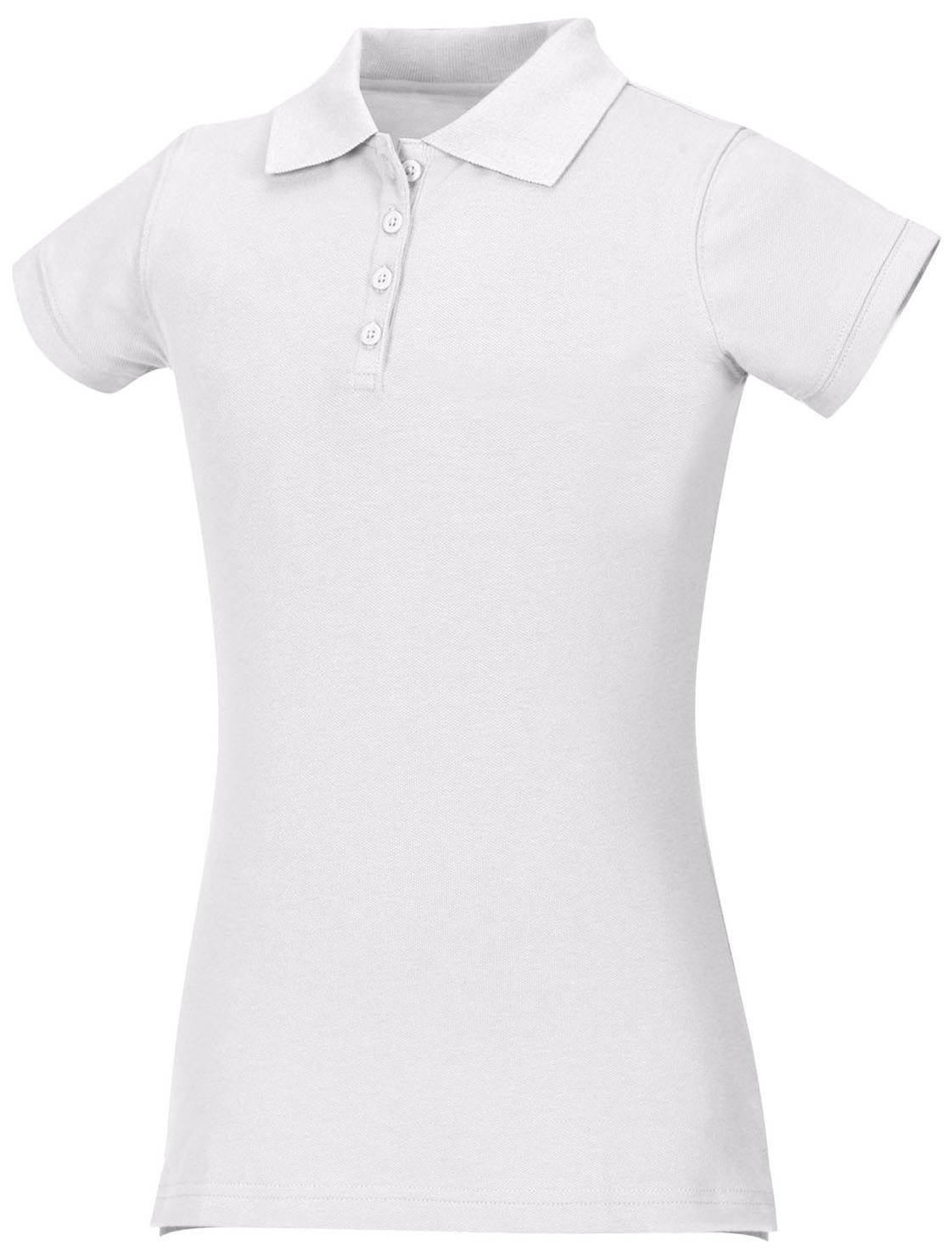 Girl Fit Polo- Short Sleeve-White