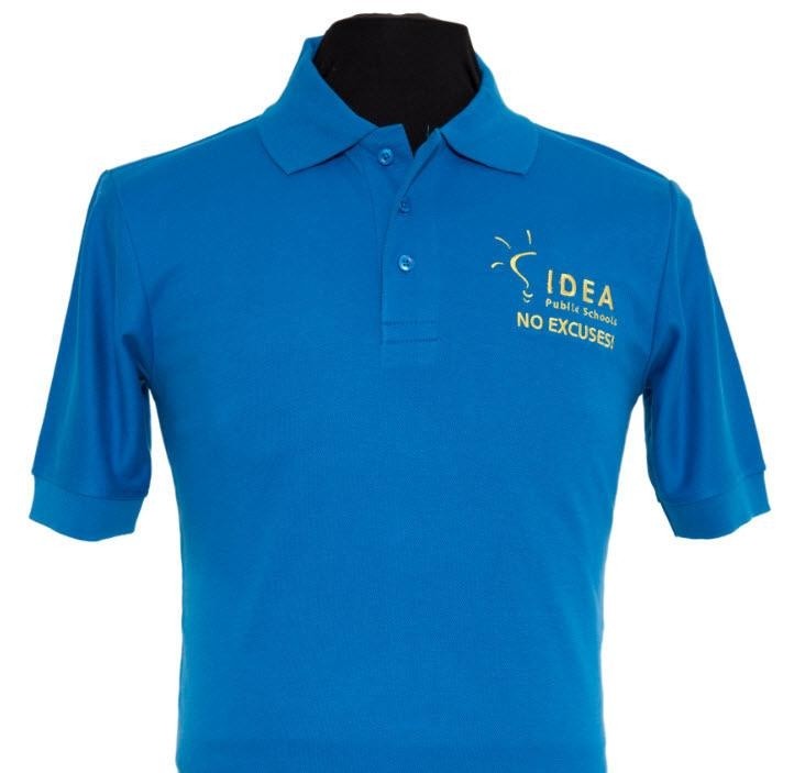 Pique Knit Polo for IDEA Public Schools- Short Sleeve-IDEA Blue