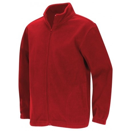 Polar Fleece Jacket- Full Zip-Red