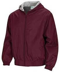 Hooded Jacket with Lining-Maroon
