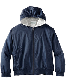 Hooded Jacket with Lining-Navy