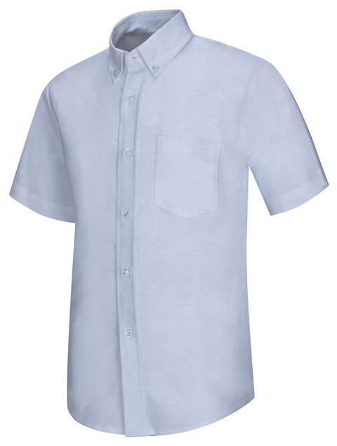 Oxford Shirt- Short Sleeve-Oxford Blue