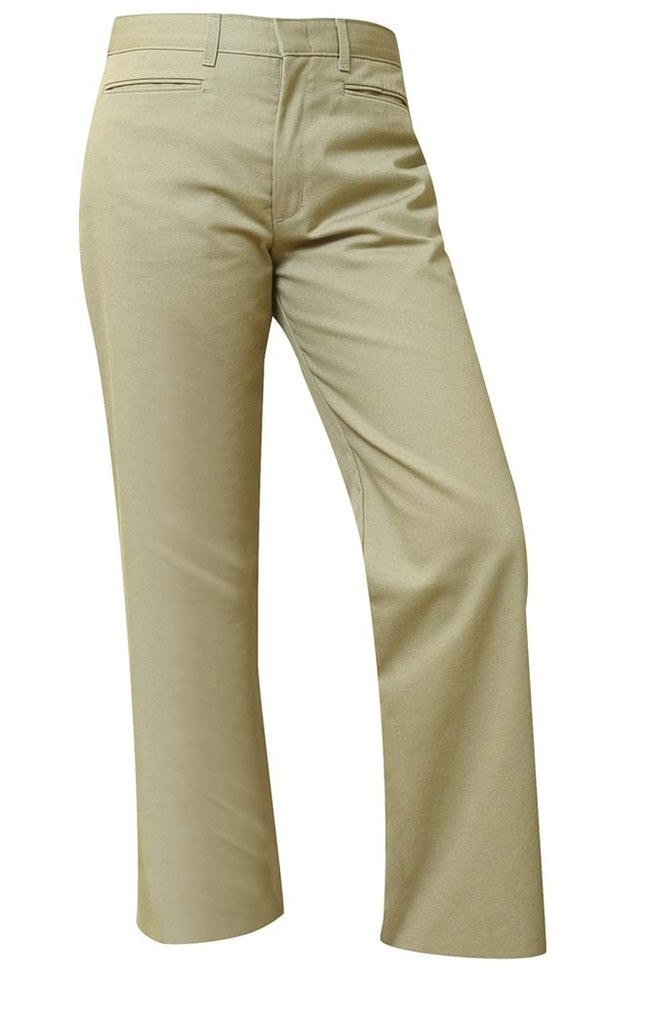 Girls Slash Pocket Pants- Solid Color- Flat Front