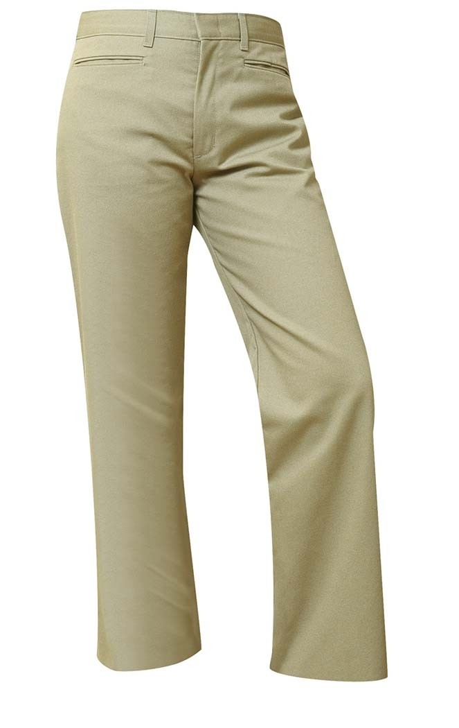 Girls "Slash Pocket" Pants- Solid Color- Flat Front-Khaki