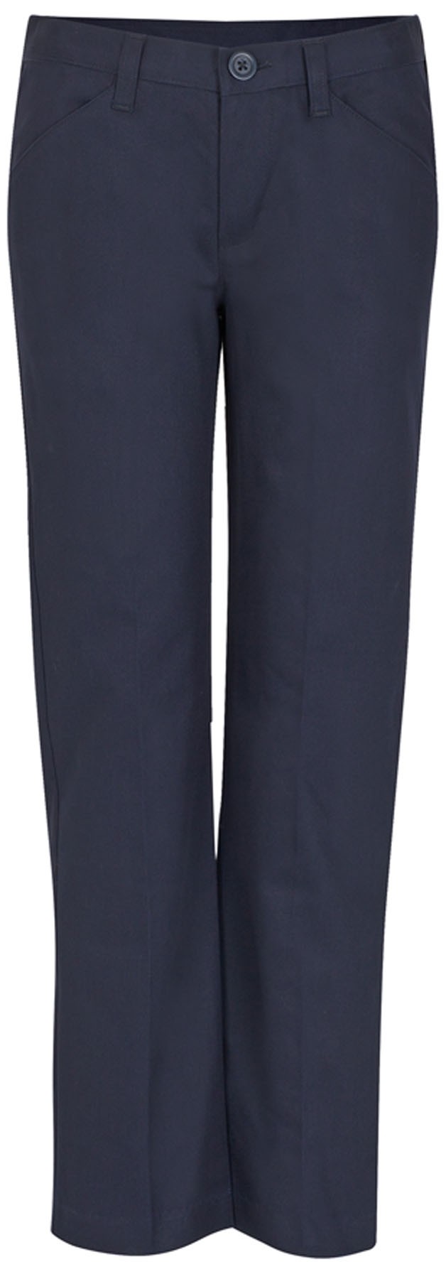 Girls Pants- Solid Color- Flat Front-Navy