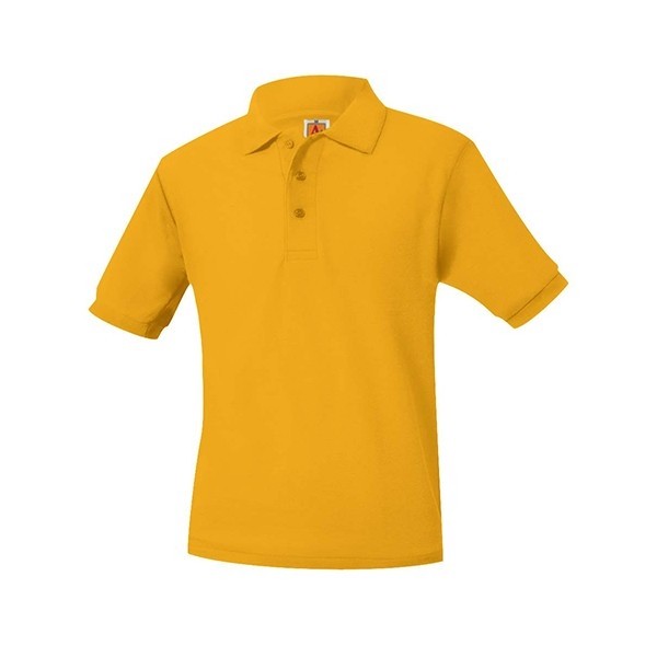 Pique Polo - Banded Sleeve - Short Sleeve-Gold