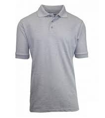 Pique Polo - Banded Sleeve - Short Sleeve-Grey
