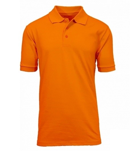 Best Value Knit Polo Shirt- Short Sleeve-Orange