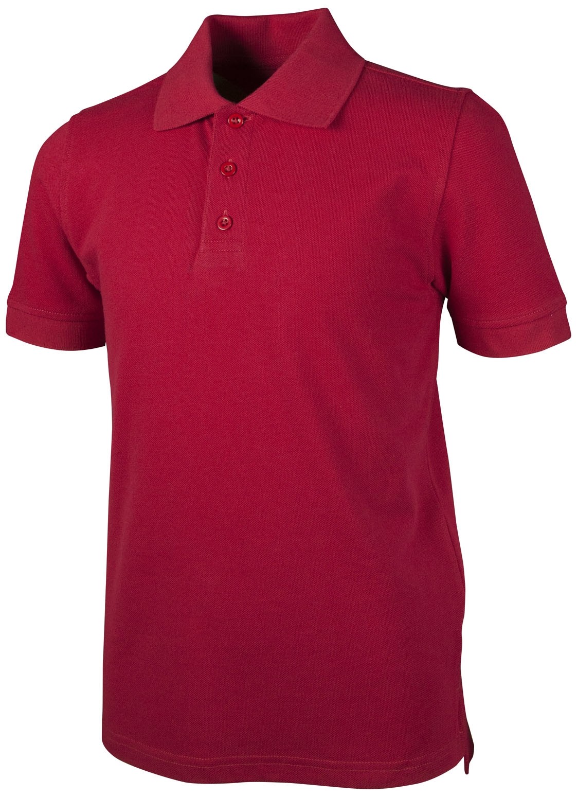 Pique Polo - Banded Sleeve - Short Sleeve-Red