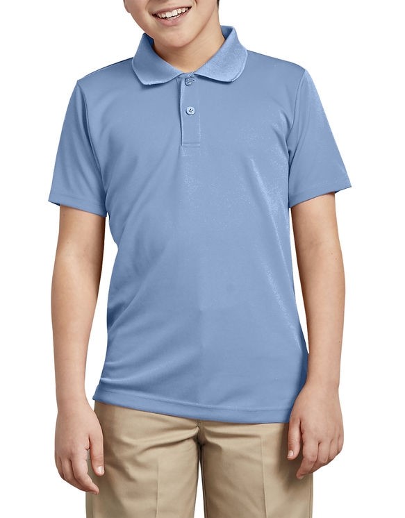 Smooth/Jersey Polo - Short Sleeve-Light Blue