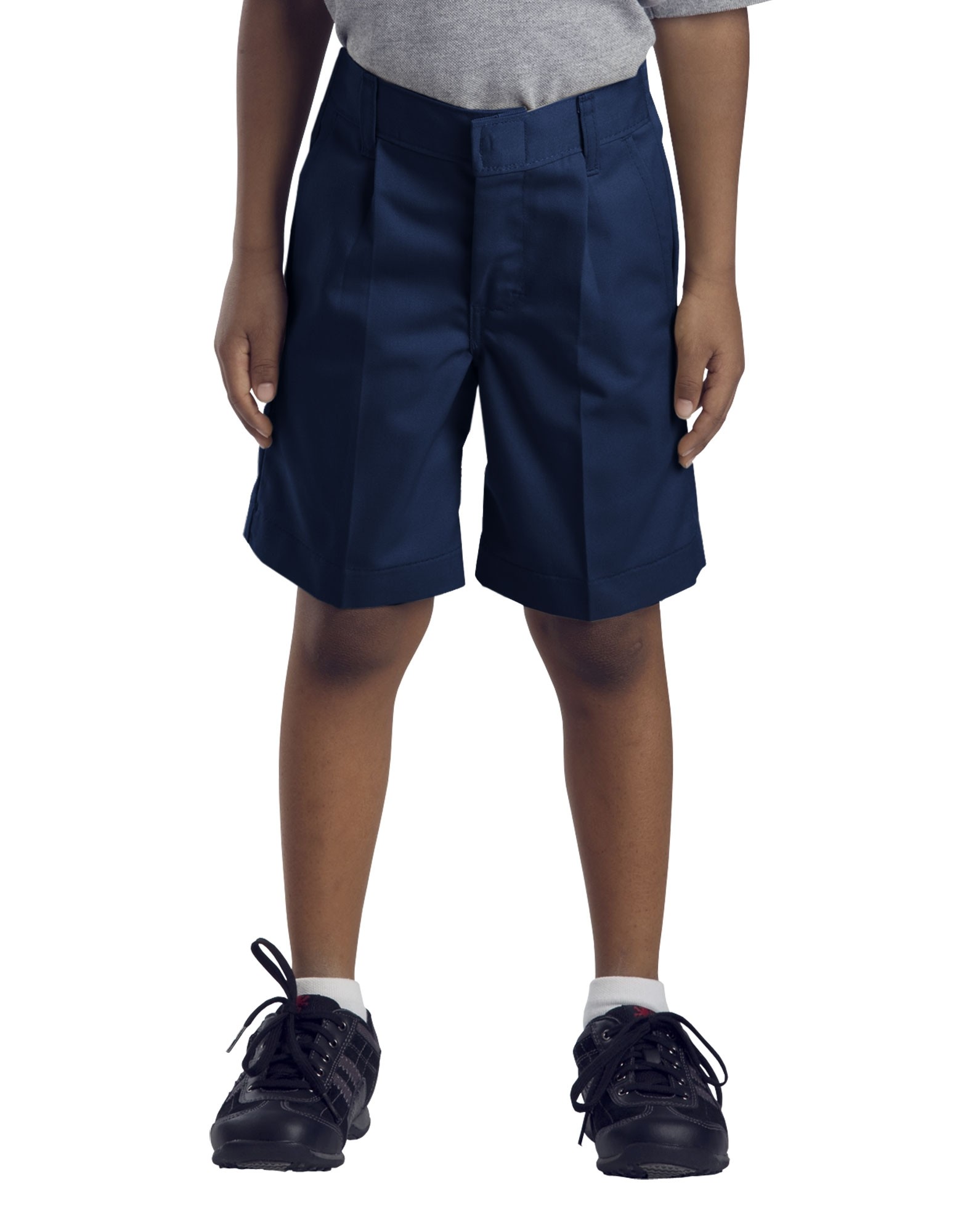 Boys Pleated Shorts-Navy