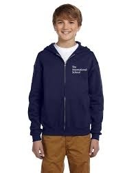 Zip Hooded Sweatshirt-Navy