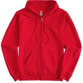 Zip Hooded Sweatshirt-Red