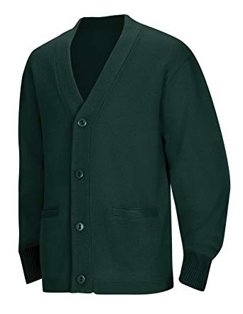Cardigan Sweater with Pockets-Hunter Green