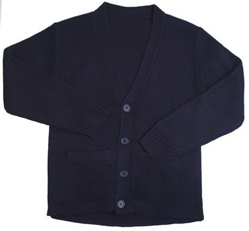 Cardigan Sweater with Pockets-Navy