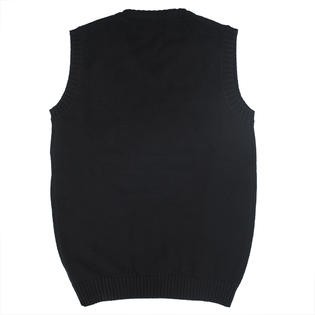 V-Neck Sweater Vest-Black