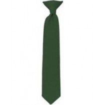 Boys Clip-On Tie-Hunter Green