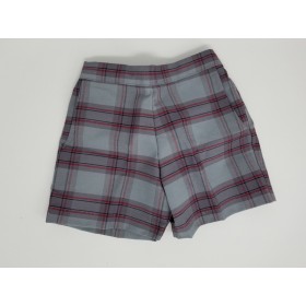 Girls Plaid Short- Uncuffed-Plaid 83