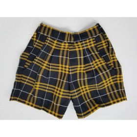 Girls Plaid Short- Uncuffed-Plaid 12