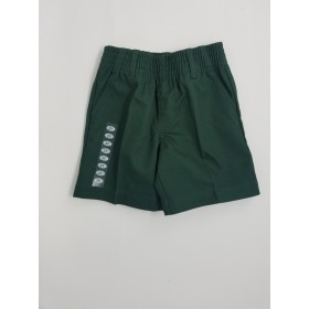Boys Pleated Shorts-Hunter Green