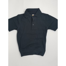Banded Bottom "No Tuck" Knit Shirt- Smooth/Jersey- Short Sleeve-Navy