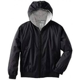 Hooded Jacket with Lining-Black