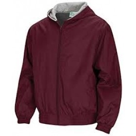 Hooded Jacket with Lining-Maroon