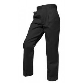 Girls Pants- Solid Color- Pleated Front-Black