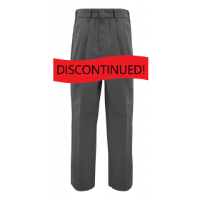 Boys Pleated Pants-Charcoal Grey