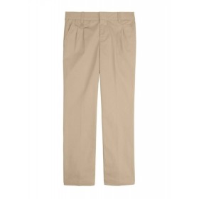 Girls Pants- Solid Color- Pleated Front-Khaki