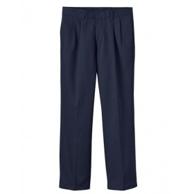 Girls Pants- Solid Color- Pleated Front-Navy