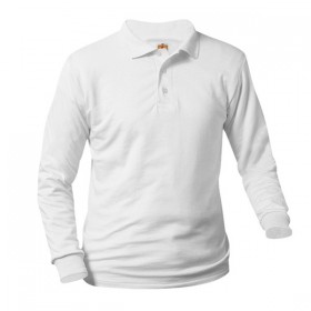 Unisex Banded Sleeve Knit Shirt - Smooth/Jersey - Long Sleeve-White